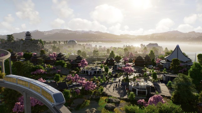 A Japanese park in Jurassic World Evolution 3